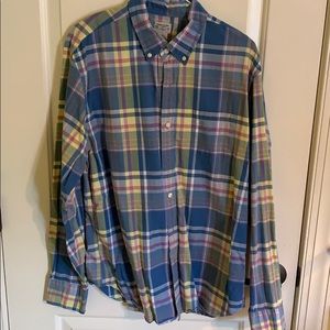 JCrew summer plaid shirt